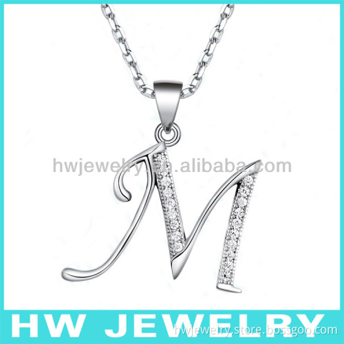 14579, sterling silver charms, letter M, charm pendant
